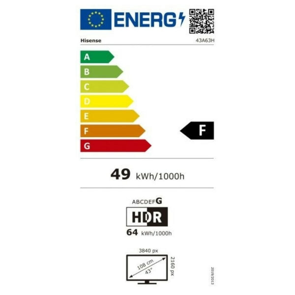 SMART TV HISENSE 43A63H LED 4K ULTRA HD 43"